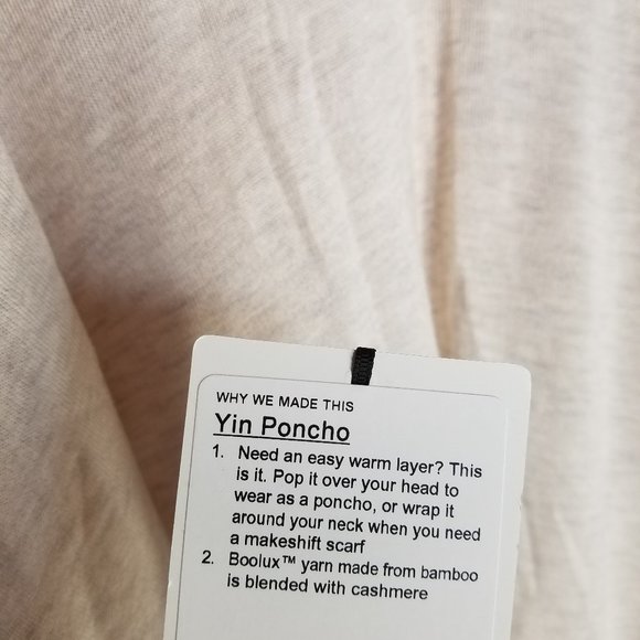 Lululemon Yin Poncho Heathered Cherry Tint Dune - Picture 6 of 8